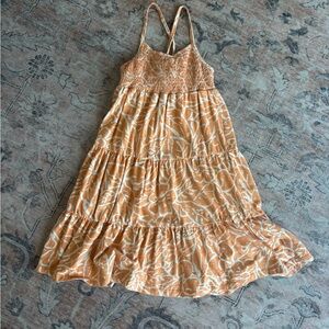 GAP Kids Orange and White Patterned Dress